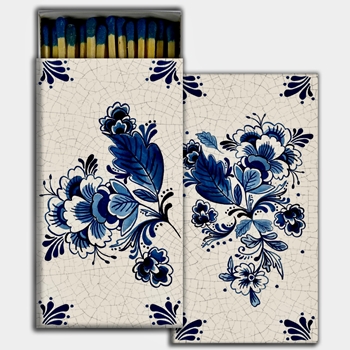 Matches - Delft Blue - 4x2in Box50