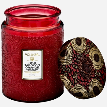 Voluspa - Japonica - Goji Tarocco Orange Glass Jar Candle 18oz 100HR