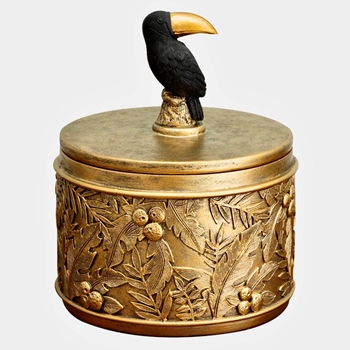 Box - Toucan Lid Gold/Black 6x8in