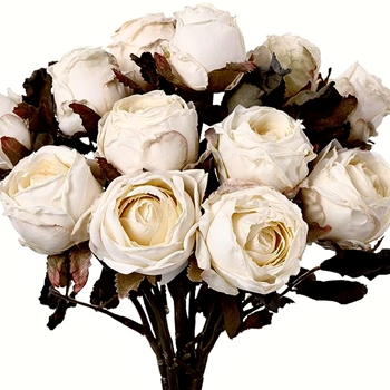 Rose Bouquet - Vintage Dried Cream 13in  FBR984-CR