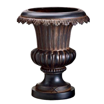 Urn - Fluted Tulip Patina 14x16in