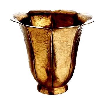 Vase - Gold Fluted Tulip 14x12in