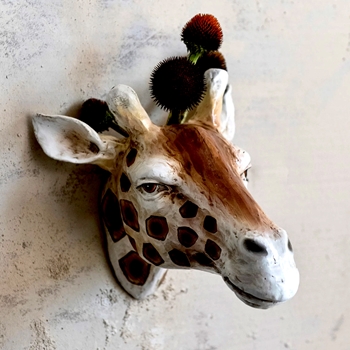 Vase - Giraffe Wall mount 11x14in Ceramic