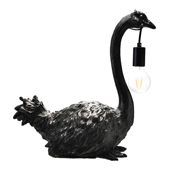 Lamp - Table Ostrich Black 20x9x20in In Line Switch