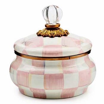 Rosy Check  - Squashed Pot 5W/5.5H  20oz