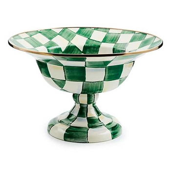 Emerald Check  - Compote 12W/9H