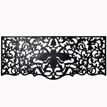 Door Mat - Queen Bee 57x24in Black Rubber