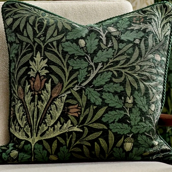 Cushion - William Morris Acorn Jacquard 22SQ  - Feather Rich Insert