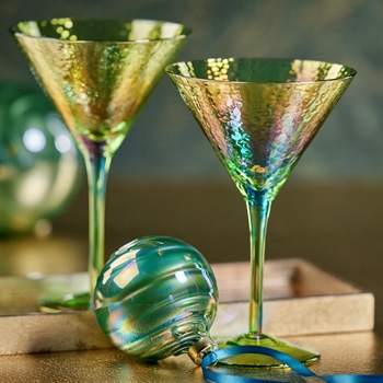 Goblet - Luster Glass Peridot Martini 4x7.5in 8OZ