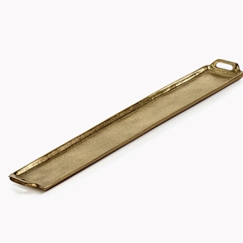 Tray - Alloy Gold Long Medium 26x5.5in Plated Aluminium