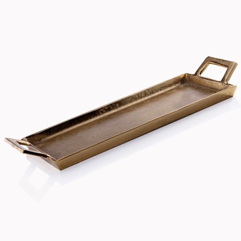 Tray - Alloy Gold 22x8in Plated Aluminium