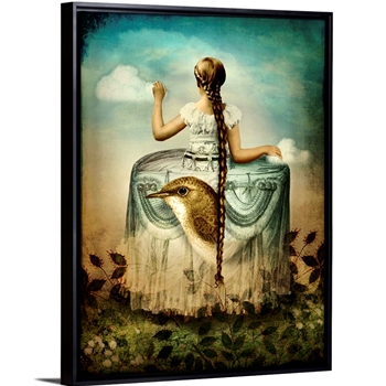13W/17H Framed Stretched Canvas - Hide And Seek - Catrin Welz-Stein