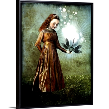13W/17H Framed Stretched Canvas - Shining Light - Catrin Welz-Stein