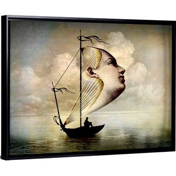 37W/28H Framed Stretched Canvas - Homeward Bound - Catrin Welz-Stein