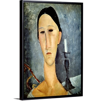 13W/19H Framed Stretched Canvas - Hanka Zborowska - Amedeo Modigliani