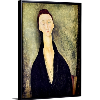 13W/19H Framed Stretched Canvas - Madame Hanka - Amedeo Modigliani