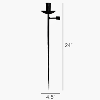 Candle Wall Taper Sconce - Blackwell Forged Black Iron 4x5x24in
