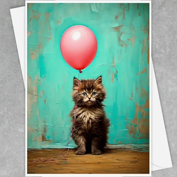 Greeting Card - Party Kitty