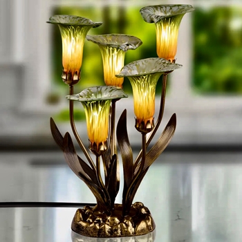 Lamp - Lily 5Light Yellow Green 15x20inches