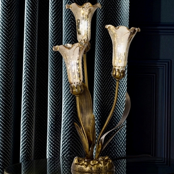 Lamp - Lily 3Light Silver Mercury 11x22in