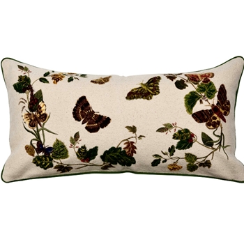 Cushion - Butterfly Embroidered Multi 24x12IN