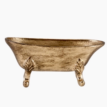 Soap Dish -  Bathtub - Gold Finish  4x2in