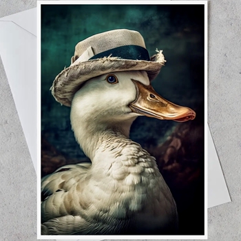 Greeting Card - Dapper Duck