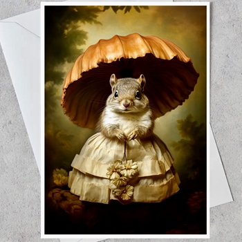 Greeting Card - Lady Squirrel