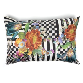 Courtly Flower Market Lumbar Pillow 24W/16L