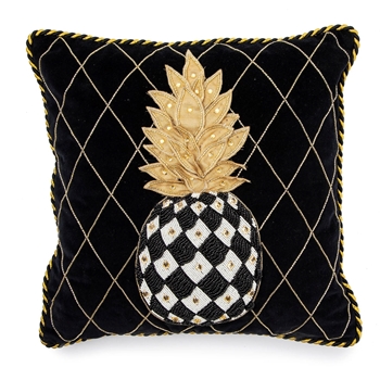 Pineapple Pillow Black 18SQ