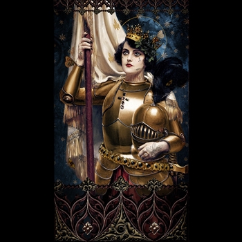 30W/54H Velvet Wall Hanging Saint Joan