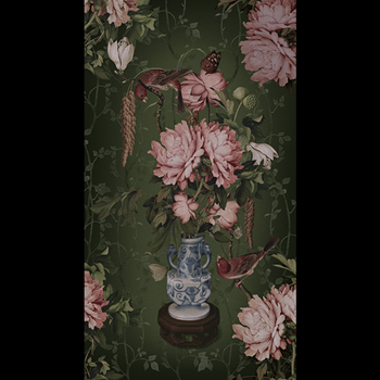 54W/97H Velvet Wall Hanging Porcelaine