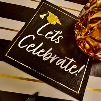 Paper Napkin Lets Celebrate! Cocktail 5in 20pk