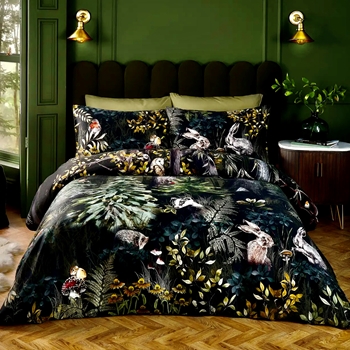 Sherwood Emerald - Sateen Duvet Cover Super King  Euro 103x87in