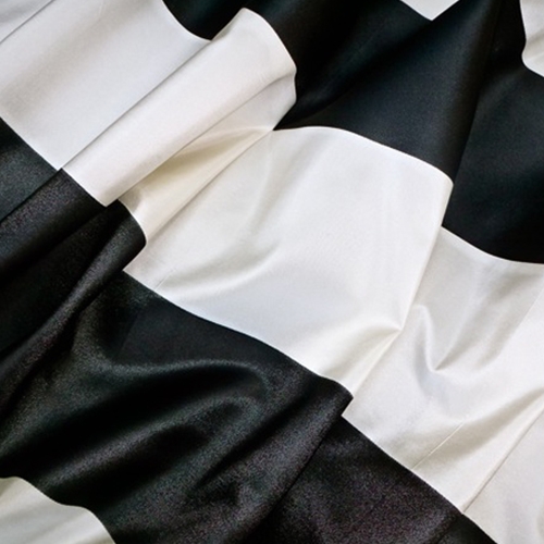 Exquisite Satin Silky Chic Style Black White Selection‎ Twillys Black & White Logo Silk Twilly Scarf | TURK & TURK main image 3