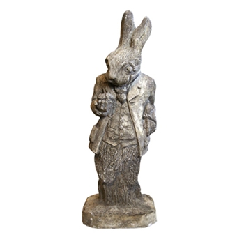 white rabbit statue