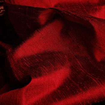 Dupioni Silk - Ruby Maroon - 54in, 100% Hand Loomed Silk - India - Dry Clean Only, Do not expose to sunlight.