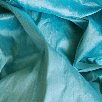 Dupioni Silk - Aqua - 54in, 100% Hand Loomed Silk - India - Dry Clean Only, Do not expose to sunlight.