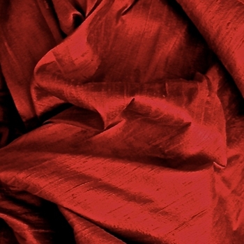 Dupioni Silk - Cayenne Red - 54in, 100% Hand Loomed Silk - India - Dry Clean Only, Do not expose to sunlight.