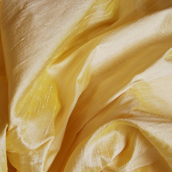 Dupioni Silk - Jonquil Yellow - 54in, 100% Hand Loomed Silk - India - Dry Clean Only, Do not expose to sunlight.