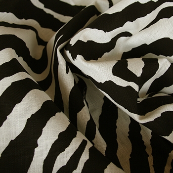 Black & White Linen Safari Zebra