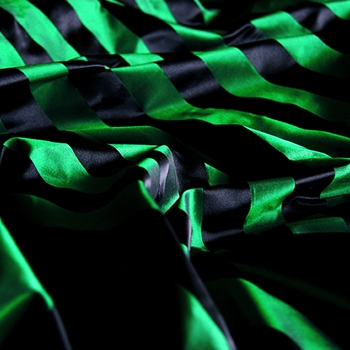 Silk Satin Taffeta Stripe - Emerald Black 1.25 IN - 100% Silk, 54in, Vertical up the roll. Dry Clean Only, Do not expose to sunlight.