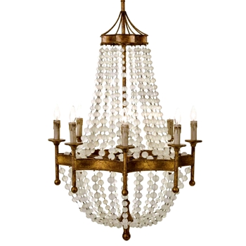 Frosted Crystal Chandelier 28W/46H