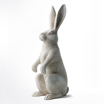 Rabbit Lapin Lunaire II 11W/5D/10H - Ears up paws up sitting.