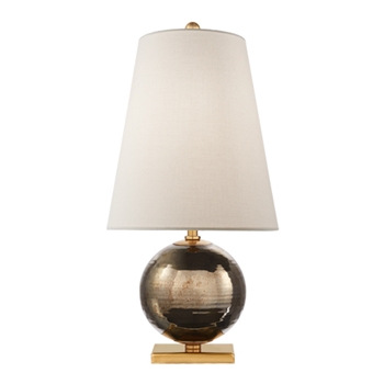 Lamp Table - Corbin Black Pearl Linen Shade 11W/21H - Kate Spade New York for Visual Comfort