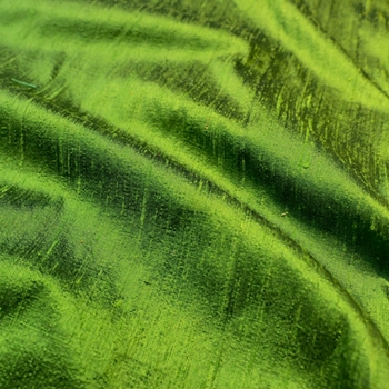 Dupioni Silk - Leaf Green - 54in, 100% Hand Loomed Silk - India - Dry Clean Only, Do not expose to sunlight.
