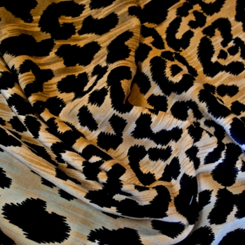 Velvet Printed - Jamil Natural Leopard- 56In, 100% Cotton, Repeat 25H x 30V,  17K DR