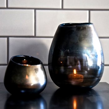Vase - Sable Azure Glass 7W/8H