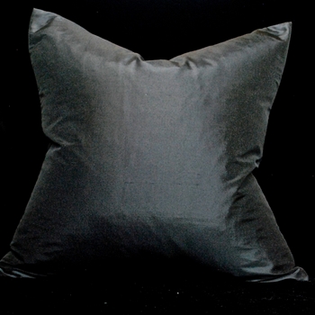 Silk Shantung Black Cushion 18SQ