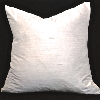 Silk Dupioni Cushion Off White 18SQ 